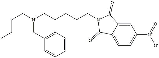 N-[5-(Butylbenzylamino)pentyl]-4-nitrophthalimide Struktur