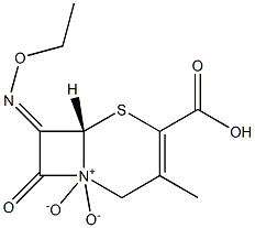 7-[(Z)-Ethoxyimino]-3-methyl-4-carboxycepham-3-ene 1,1-dioxide Struktur