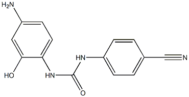 N-(4-Amino-2-hydroxyphenyl)-N'-(4-cyanophenyl)urea Struktur