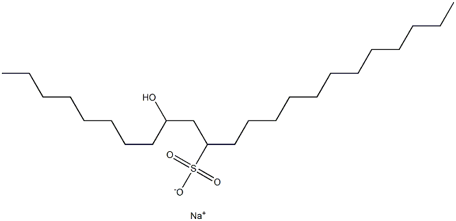 9-Hydroxytricosane-11-sulfonic acid sodium salt Struktur