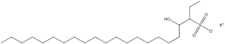 4-Hydroxydocosane-3-sulfonic acid potassium salt Struktur