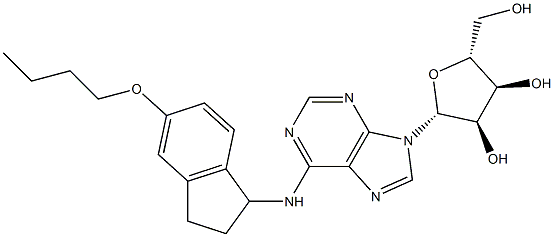 N-[[2,3-Dihydro-5-butoxy-1H-inden]-1-yl]adenosine Struktur