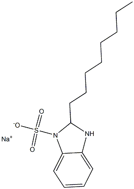 2,3-Dihydro-2-octyl-1H-benzimidazole-1-sulfonic acid sodium salt Struktur