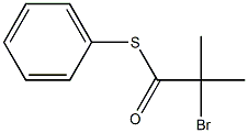 2-Bromo-2-methylpropanethioic acid S-phenyl ester Struktur