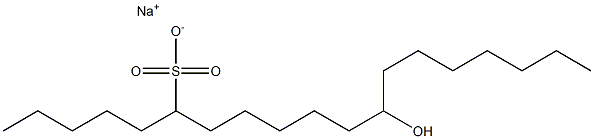 12-Hydroxynonadecane-6-sulfonic acid sodium salt Struktur