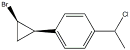 (1R,2R)-1-Bromo-2-[4-(1-chloroethyl)phenyl]cyclopropane Struktur