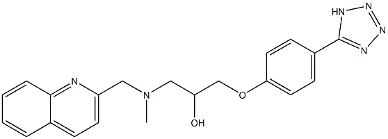 2-[4-(1H-Tetrazol-5-yl)phenoxy]-1-[[N-(2-quinolinylmethyl)methylamino]methyl]ethanol Struktur