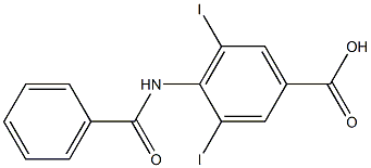 4-Benzoylamino-3,5-diiodobenzoic acid Struktur