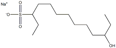 11-Hydroxytridecane-3-sulfonic acid sodium salt Struktur