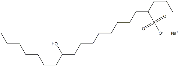 13-Hydroxyicosane-4-sulfonic acid sodium salt Struktur