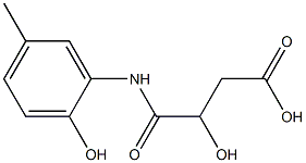 3-Hydroxy-3-(2-hydroxy-5-methylphenylaminocarbonyl)propionic acid Struktur