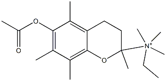 6-(Acetoxy)-3,4-dihydro-N,N,N,2,5,7,8-heptamethyl-2H-1-benzopyran-2-ethan-1-aminium Struktur