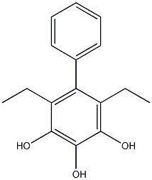 4,6-Diethyl-5-phenylbenzene-1,2,3-triol Struktur