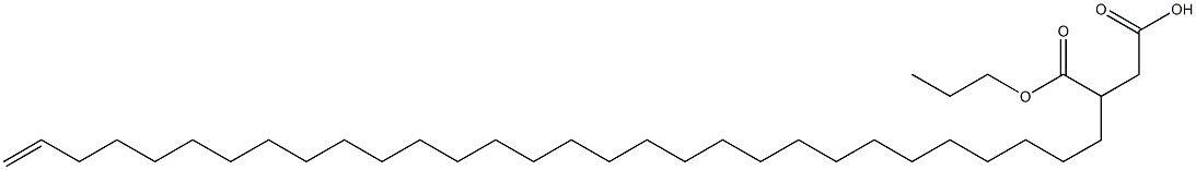 3-(29-Triacontenyl)succinic acid 1-hydrogen 4-propyl ester Struktur