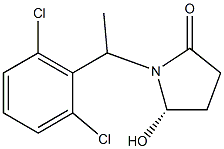 1-[(S)-1-(2,6-Dichlorophenyl)ethyl]-5-hydroxypyrrolidin-2-one Struktur