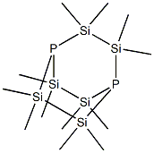 1,4-(Tetramethyldisilane-1,2-diyl)-2,2,3,3,5,5,6,6-octamethyl-1,4-diphospha-2,3,5,6-tetrasilacyclohexane Struktur