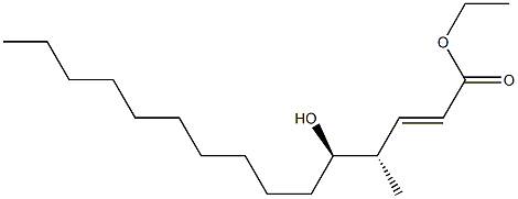 (2E,4S,5R)-5-Hydroxy-4-methyl-2-pentadecenoic acid ethyl ester Struktur