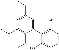 2-(2,3,5-Triethylphenyl)benzene-1,3-diol Struktur