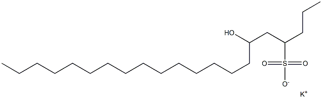 6-Hydroxyhenicosane-4-sulfonic acid potassium salt Struktur