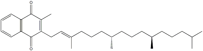 2-Methyl-3-[(2E,7S,11R)-3,7,11,15-tetramethyl-2-hexadecenyl]-1,4-naphthalenedione Struktur