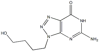 5-Amino-3-(4-hydroxybutyl)-3H-1,2,3-triazolo[4,5-d]pyrimidin-7(6H)-one Struktur