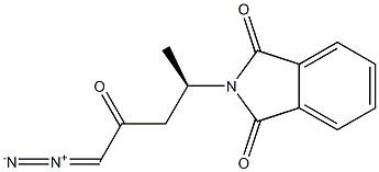 (-)-N-[(R)-4-Diazo-1-methyl-3-oxobutyl]phthalimide Struktur