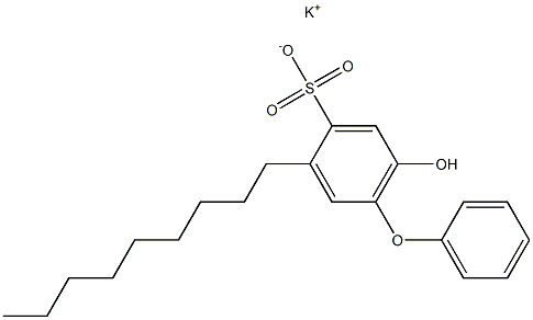 6-Hydroxy-3-nonyl[oxybisbenzene]-4-sulfonic acid potassium salt Struktur