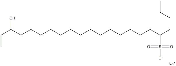 20-Hydroxydocosane-5-sulfonic acid sodium salt Struktur