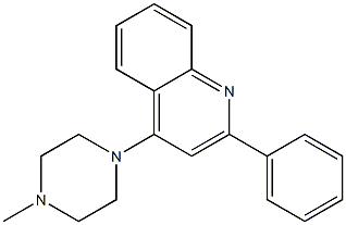 4-(4-Methyl-1-piperazinyl)-2-phenylquinoline Struktur