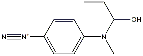 4-[Methyl(1-hydroxypropyl)amino]benzenediazonium Struktur