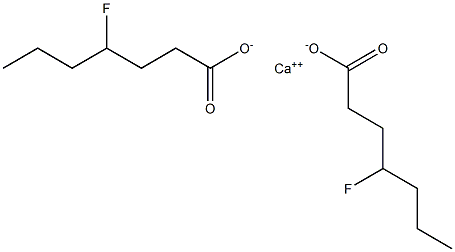 Bis(4-fluoroheptanoic acid)calcium salt Struktur