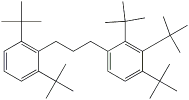 1-(2,3,4-Tri-tert-butylphenyl)-3-(2,6-di-tert-butylphenyl)propane Struktur