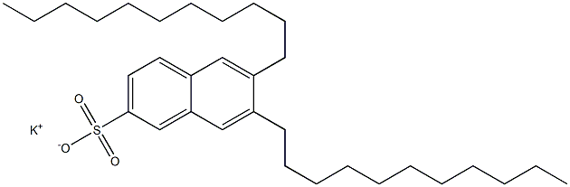 6,7-Diundecyl-2-naphthalenesulfonic acid potassium salt Struktur