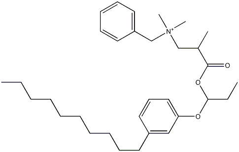 N,N-Dimethyl-N-benzyl-N-[2-[[1-(3-decylphenyloxy)propyl]oxycarbonyl]propyl]aminium Struktur