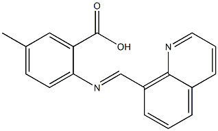 5-Methyl-2-[[(quinolin-8-yl)methylene]amino]benzoic acid Struktur