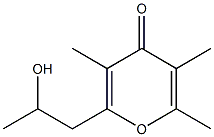 2-(3,5,6-Trimethyl-4-oxo-4H-pyran-2-yl)-1-methylethanol Struktur