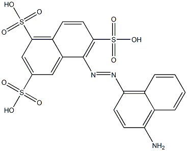 5-(4-Amino-1-naphtylazo)-1,3,6-naphthalenetrisulfonic acid Struktur