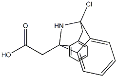 10-Chloro-5-(carboxymethyl)-10,11-dihydro-5H-dibenzo[a,d]cyclohepten-5,10-imine Struktur