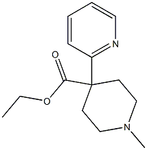 1-Methyl-4-(2-pyridyl)piperidine-4-carboxylic acid ethyl ester Struktur