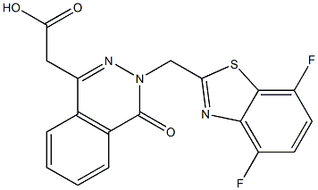 3-[(4,7-Difluoro-2-benzothiazolyl)methyl]-3,4-dihydro-4-oxophthalazine-1-acetic acid Struktur