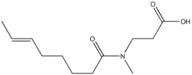 3-[N-Methyl-N-(6-octenoyl)amino]propionic acid Struktur