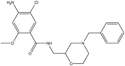 4-Amino-5-chloro-2-methoxy-N-[[4-benzyl-2-morpholinyl]methyl]benzamide Struktur