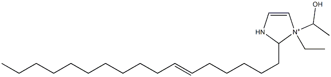 1-Ethyl-2-(6-heptadecenyl)-1-(1-hydroxyethyl)-4-imidazoline-1-ium Struktur