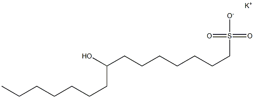 8-Hydroxypentadecane-1-sulfonic acid potassium salt Struktur