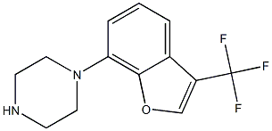 1-[3-(Trifluoromethyl)benzofuran-7-yl]piperazine Struktur