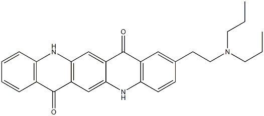 2-[2-(Dipropylamino)ethyl]-5,12-dihydroquino[2,3-b]acridine-7,14-dione Struktur