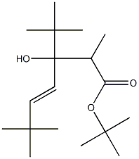 2,6,6-Trimethyl-3-hydroxy-3-tert-butyl-4-heptenoic acid tert-butyl ester Struktur