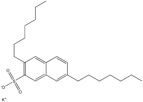 3,7-Diheptyl-2-naphthalenesulfonic acid potassium salt Struktur