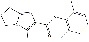 6,7-Dihydro-3-methyl-N-(2,6-dimethylphenyl)-5H-pyrrolizine-2-carboxamide Struktur