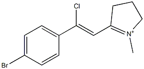 1-Methyl-2-[2-chloro-2-(4-bromophenyl)ethenyl]1-pyrroline-1-ium Struktur